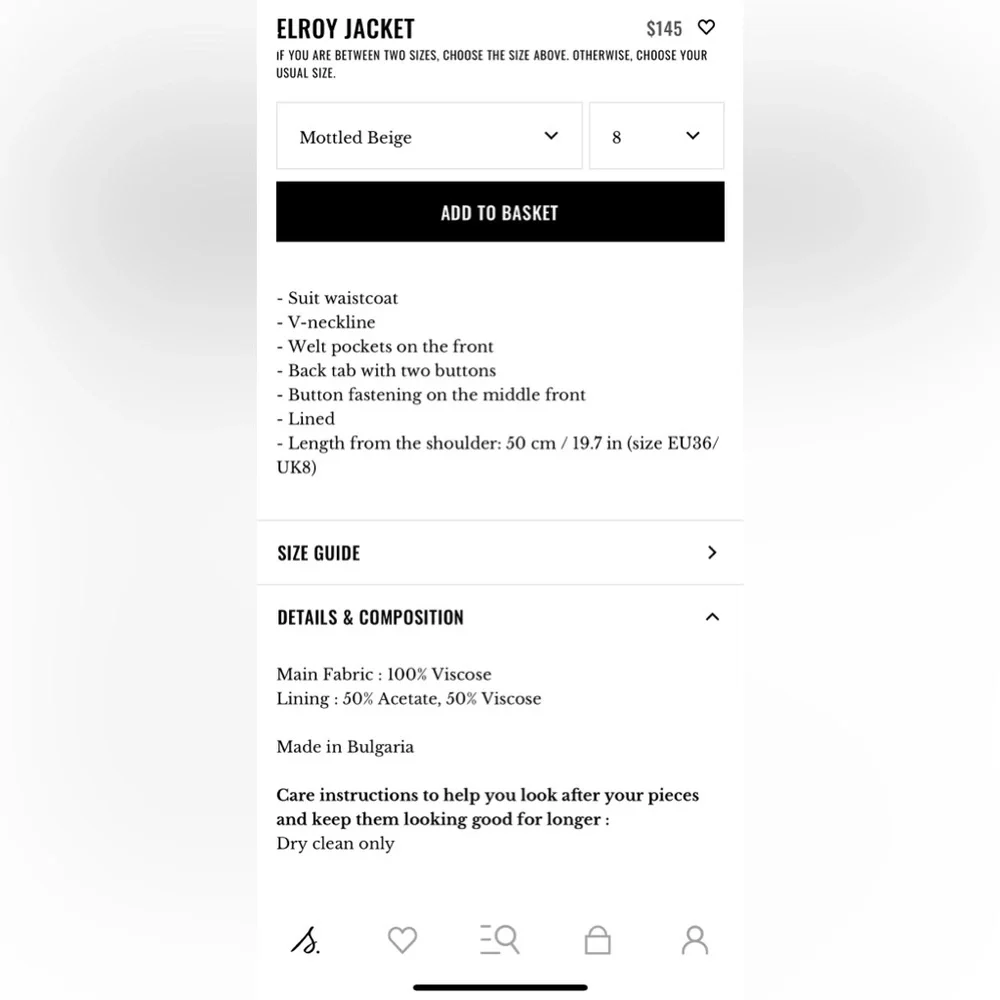 NWT Sezane - Elroy vest, in mottled ecru, size 40 (US8) - Picture 3 of 7